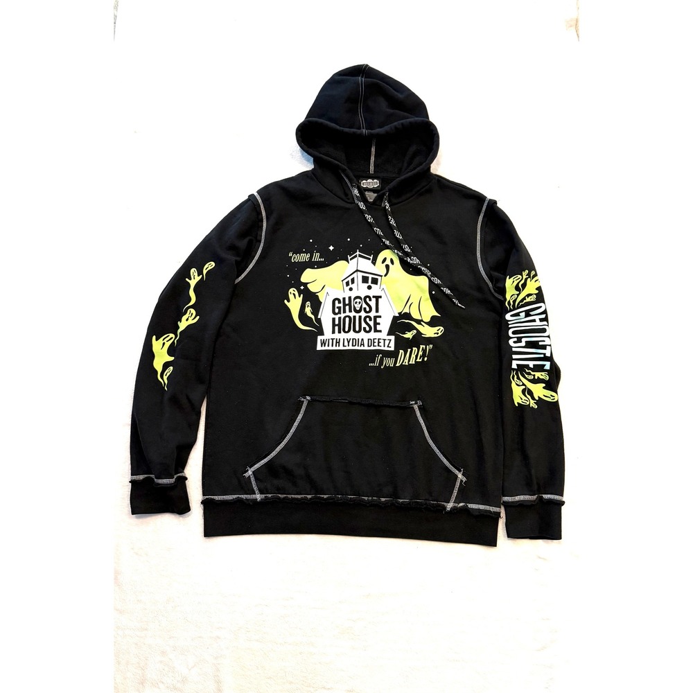 Beetlejuice Beetlejuice Ghost House Lydia Deetz Black Hoodie Hot Topic Large
